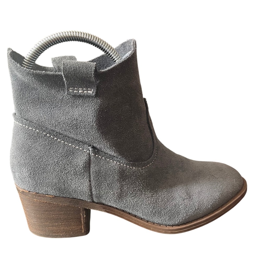 Carlos Santana Women's Gray Suede Leather Ankle Booties Western Cowgirl Sz8.5 - Picture 6 of 11